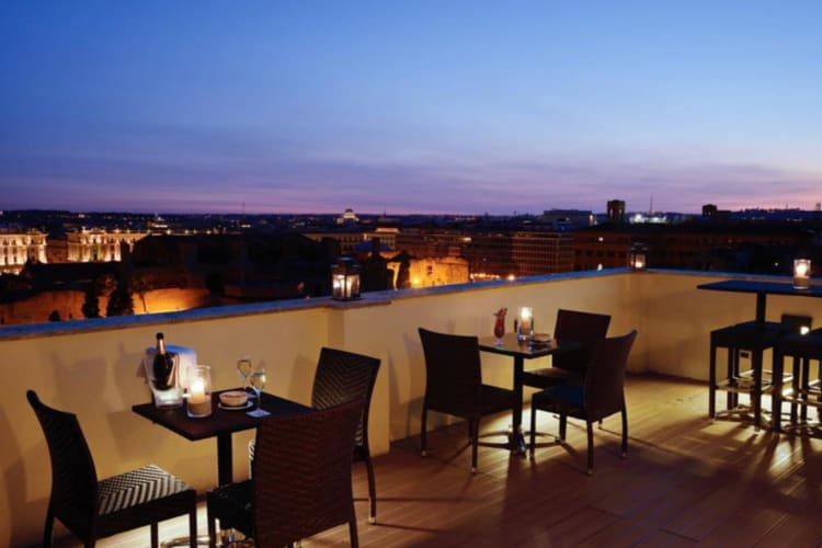 Rooftop at night